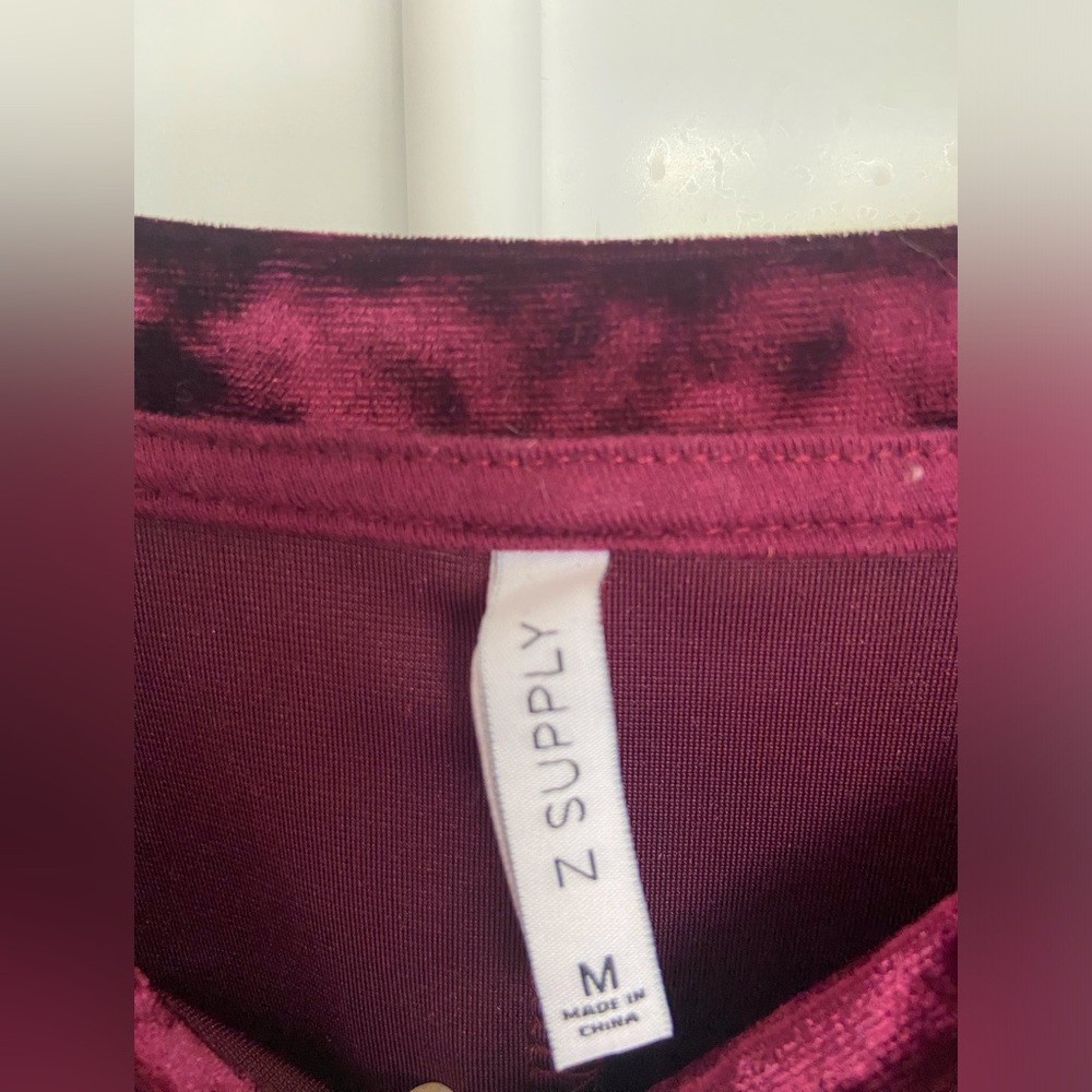 Z SUPPLY Crushed Velvet Blouse - Picture 4 of 4